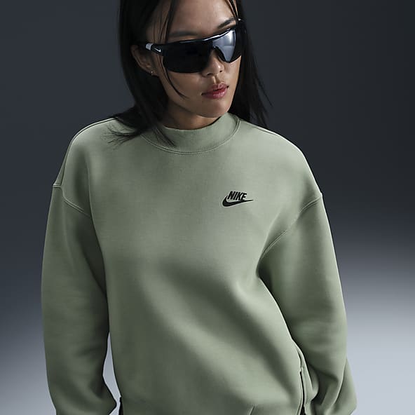 Green nike sweatshirt womens clearance
